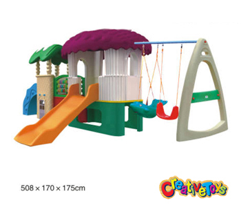 plastic outdoor swing and slide sets