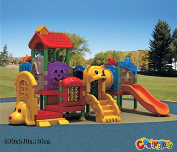 Outdoor plastic slide playground