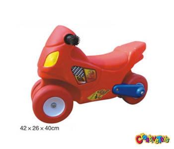 Plastic rider on toy